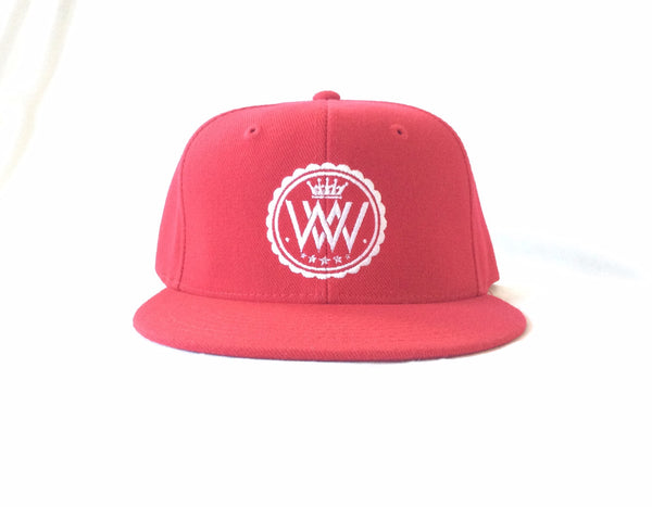 Red WW Hustle Brand Snapback Hat